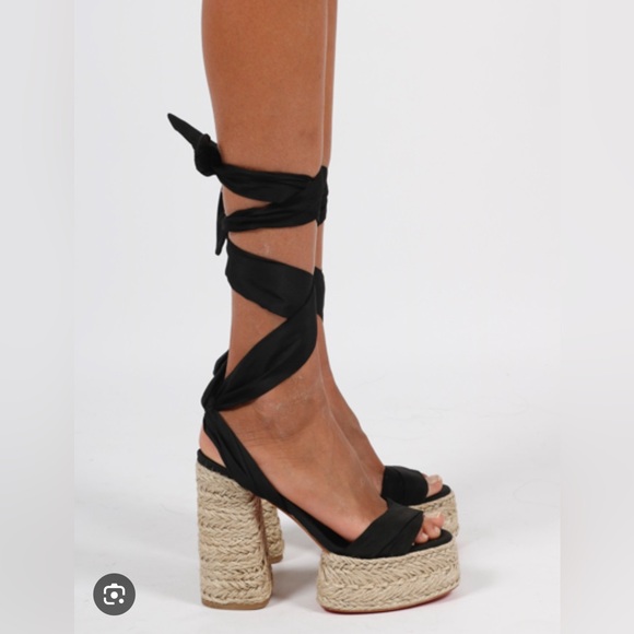 Louboutin Mariza Du Desert 130MM Black - Size 38 - Picture 7 of 15